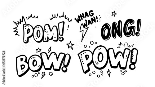 Dramatic comic doodle explosion burst vector