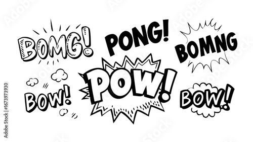 Dramatic comic explosion burst action