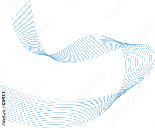 Abstract Blue Line Wave Background. Modern abstract design with flowing curved blue lines forming wave patterns. Perfect for digital backgrounds, presentations, posters and contemporary graphic 