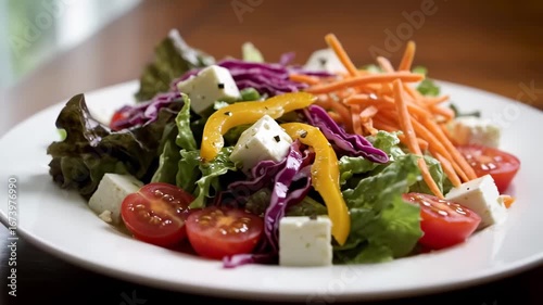 Fresh Salad With Vegetables and Cheese