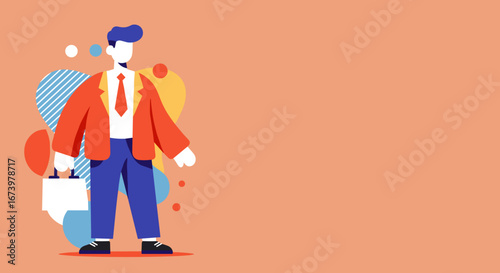 A confident business professional holds a briefcase, ready for a new challenge or opportunity. Ideal for corporate, career, and finance themes.