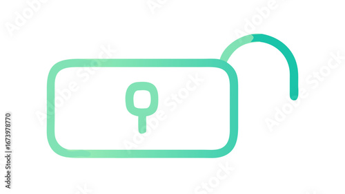 Open padlock unlock security