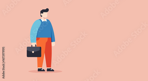Professional man with a briefcase, representing business, career, and corporate concepts. Ideal for themes of employment, success, and job opportunities.