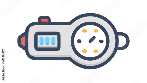 Stopwatch with digital display and analog dial timer