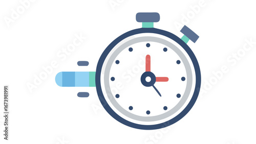 Stopwatch with motion blur time timer