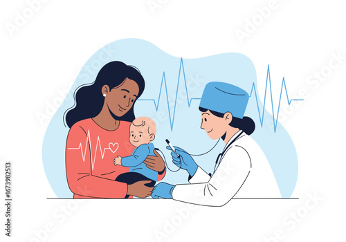 Pediatric immunization services offering protection for infants and young children through vaccinations