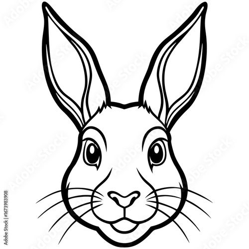 Rabbit Head Vector