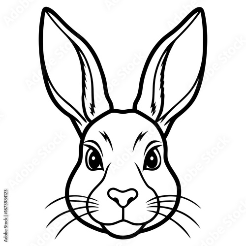 Rabbit Head Vector