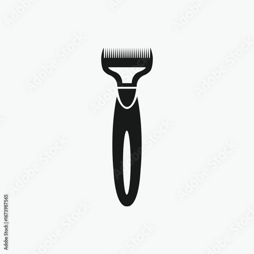 Hair clipper logo template. Hairdresser logo. Vector illustration. hair trimmer machine