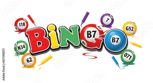 Colorful Bingo Game Illustration