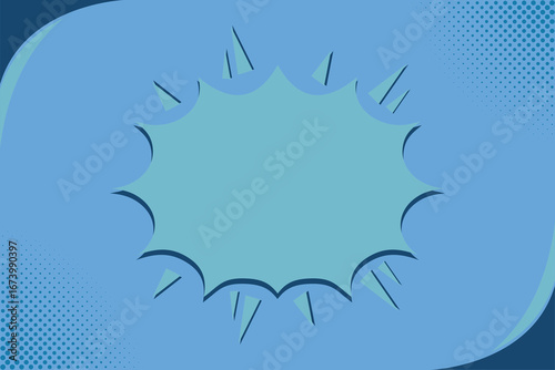 Abstract Blue Pop Art Vector Background: Modern Retro Style with Dynamic Patterns and Shapes