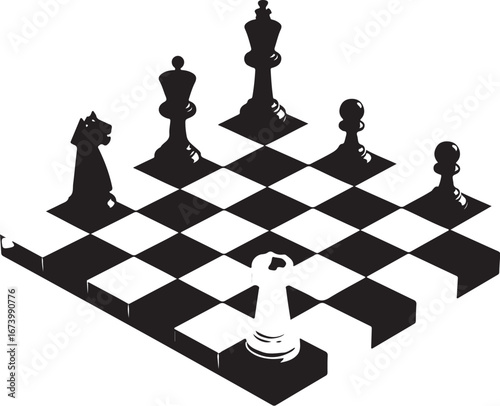 Classic Chess Emblem with Laurel Wreath"