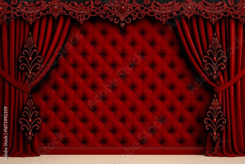 バロック調装飾が彩るゴシックラグジュアリー背景