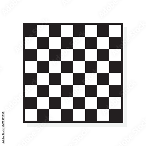 Checker chess board vector template black