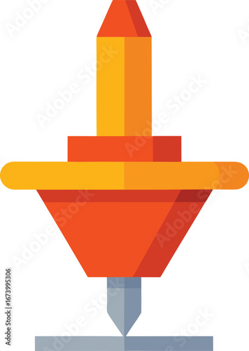 3d printer nozzle flat design vector illustration scalable graphic for manufacturing technology