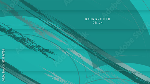  Fluid dynamics abstract background in teal blue color