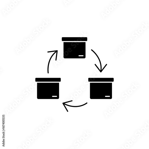 lifecycle icon outline editable stroke line drawing eps