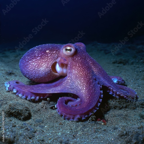 A deep-sea purple octopus.
