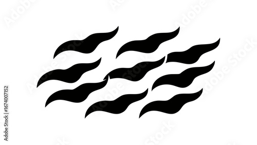 Swirling Black Smoke Wisps abstract curves