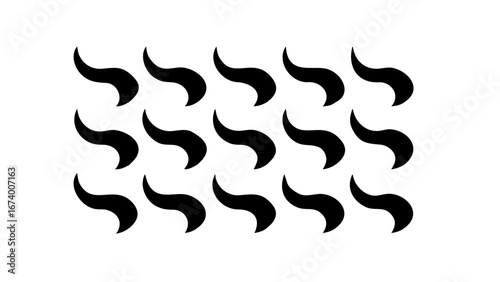 Swirling Black Smoke Wisps on Transparent Background abstract