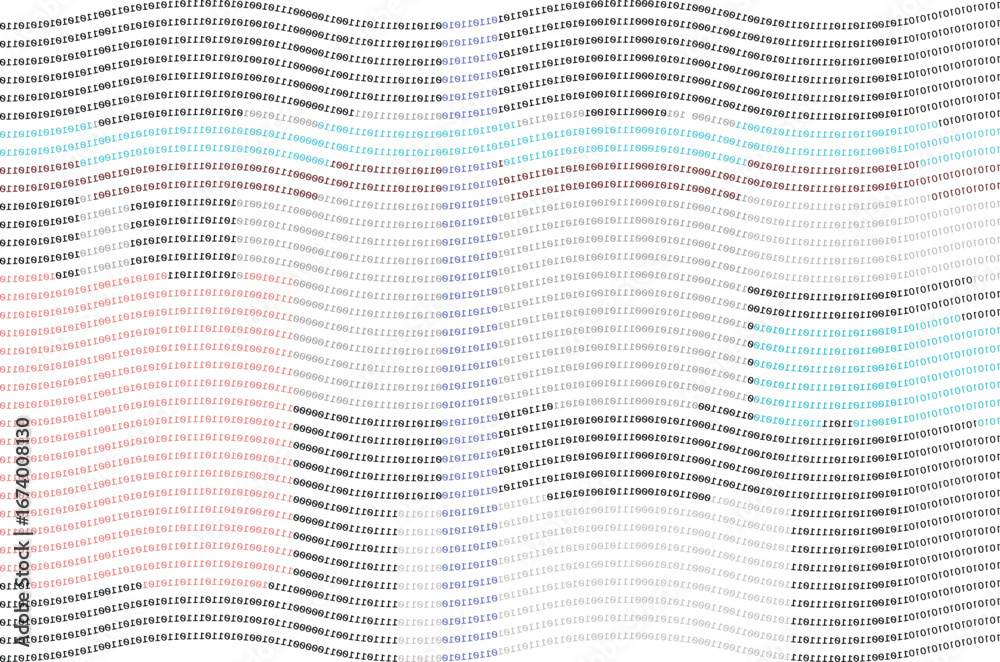 Obraz premium Computer code zero one binary code abstract matrix.