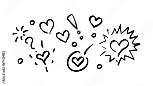 Comic Hearts and Explosions pop art love