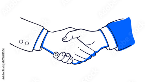 Business handshake agreement partnership deal vector