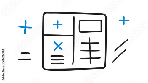 Simple Calculator With Plus And Minus Symbols math arithmetic