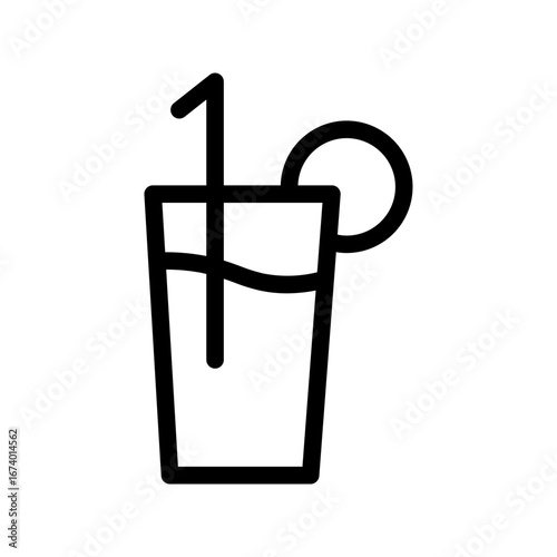 lemonade line icon