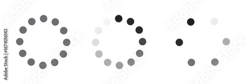 Loading buffering icon set for website or application. Load bar, buffer vector icon. Loading bar icons symbol. Loading status icon. Circle loader collection. eps 10 