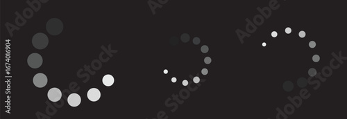 Loading buffering icon set for website or application. Load bar, buffer vector icon. Loading bar icons symbol. Loading status icon. Circle loader collection. eps 10 