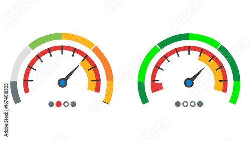 Colorful speed gauges with indicators meter dial