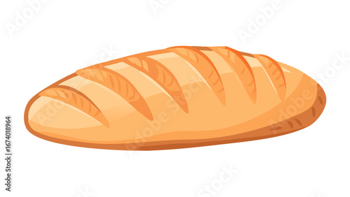 Freshly baked loaf of bread bakery food