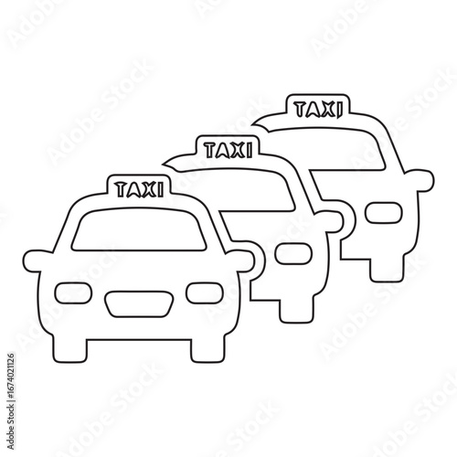 taxi silhouette icon