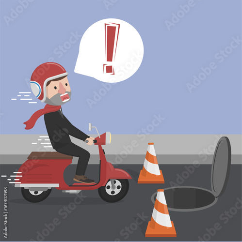 Business man with beard as Arabic business man vector illustration design