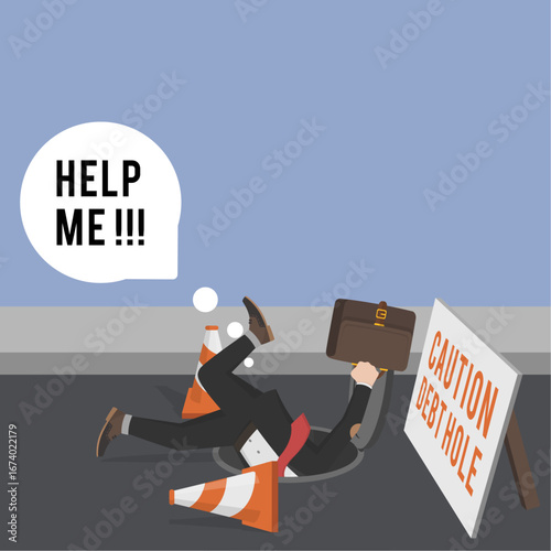 Business man with beard as Arabic business man vector illustration design
