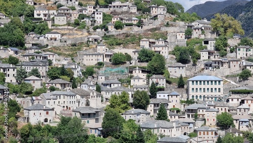 syrrako village in ioannina perfecture greece old stone made traditional place