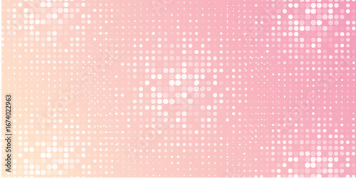 dot halftone background, pastel colorful, pink and orange gradations, circle abstract background decoration, banner, flyer, business card