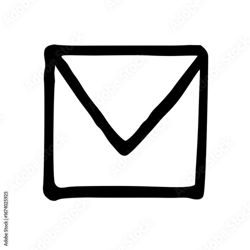 e mail envelope letter email icon vector hand drawn doodle style