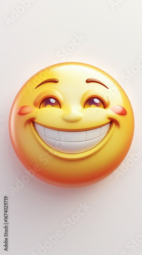 Smile Emoji and 3D Icon High Quality Image