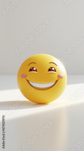 Smile Emoji and 3D Icon High Quality Image