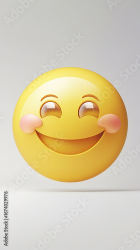 Smile Emoji and 3D Icon High Quality Image
