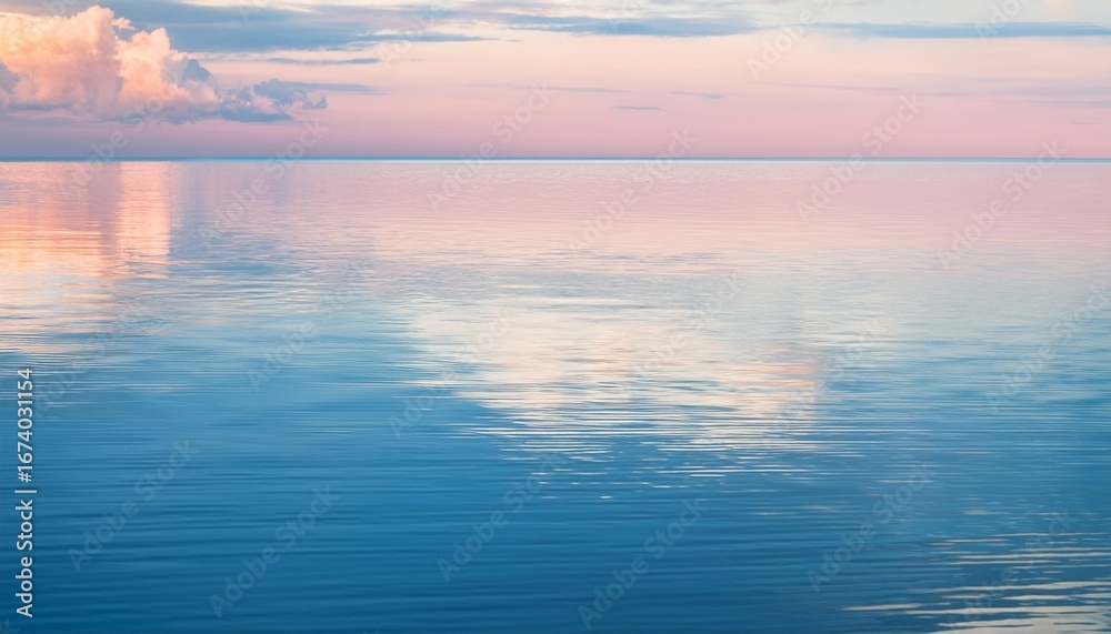 Obraz premium serene pastel reflections on tranquil water surface