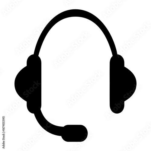 Headphones black icon