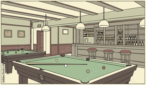 snooker club inside view