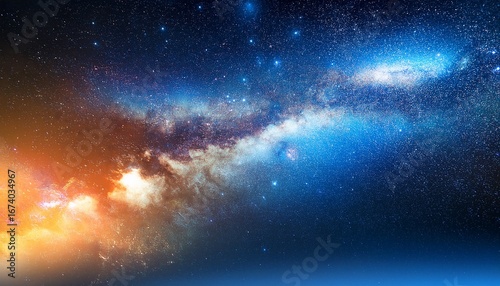 Wallpaper Mural a blue and orange space with a lot of stars Torontodigital.ca