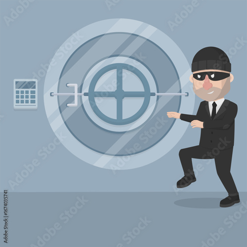Business man with beard as Arabic business man vector illustration design