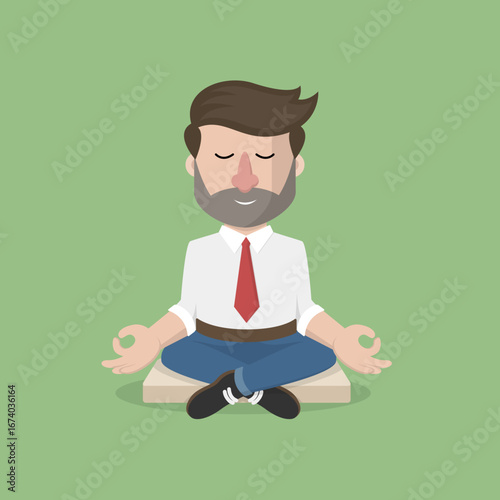 Business man with beard as Arabic business man vector illustration design