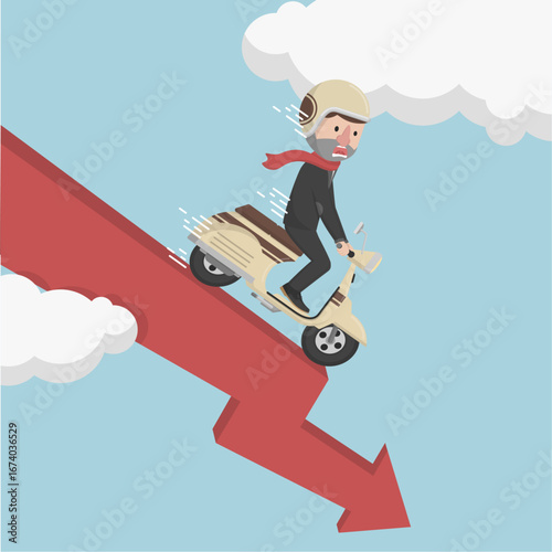 Business man with beard as Arabic business man vector illustration design