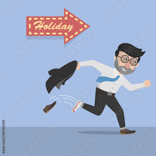 Business man with beard as Arabic business man vector illustration design